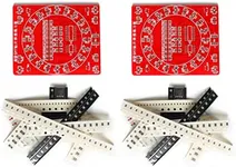 EC Buying 2Pcs SMT SMD Component Welding Practice Board Rectifiers CD4017 NE555 Soldering Skill Training Board Flowing Water Light Kit DIY Electronic Kit Mini Practice Board Easy SMD