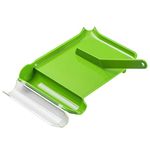 Right Hand Pill Counting Tray with Spatula (Light Green, L Shape)