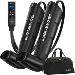 YINGGG Air Leg Massager with Compression: Professional Full Compression Boots with Adjustable 9 Intensities, Leg Massager for Circulation and Fatigue Relief for Post-Workout(Large)