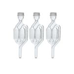 The Vintage Shop Twin Bubble Airlock for Wine Making and Beer Making (Pack of 3) Clear