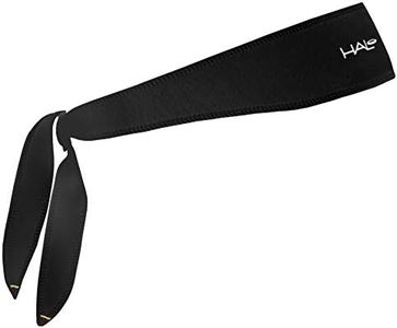 Halo Headband Halo I- Custom Fit- Tie Sweatband for Men and Women, No Slip With Moisture Wicking Dryline Fabric, Black