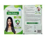 Hennas SBL Hair Color (Black) Powder| 1 Box Pack - 12 Sachets | Rich, Long-Lasting Hair Color with Radiant Shine