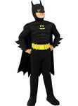 Funidelia | Batman Costume for boy The Dark Knight, Superheroes, DC Comics - Costume for kids, accessory fancy dress & props for Halloween, carnival & parties - Size 5-6 years - Black