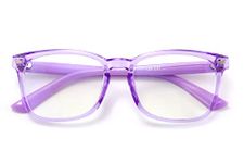 Blue Light Blocking Glasses for Kids by BLINKRITE, Computer Glasses with UV400 protection for Children Aged 3-12 Years (Purple)