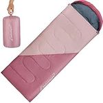 Clostnature Sleeping Bag for Adults and Kids - Lightweight Camping Sleeping Bag for Girls, Boys, Youths, Ultralight Backpacking Sleeping Bag for Cold Weather - Compression Sack Included(Right Zipper)