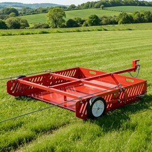 Exquimac 2-in-1 Scoop and Tow Manure Scooper, Yard Sweeper for Horse Manure, Versatile Lawn Sweeper, and Efficient Drag Manure Collector for Easy Cleanup
