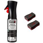 Weber 17875 Grate Cleaner, Black, 5.0 cm*25.0 cm*8.0 cm & 17688 Cleaning Sponges 2-Piece, Black, 25.0 x 6.0 x 9.0 cm