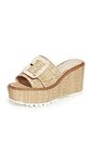 Sam Edelman Women's Livi Platform Sandals, Natural, Tan, 5 Medium US