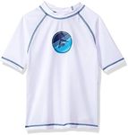 Kanu Surf Boys Paradise Upf50Sun Protective Rashguard Swim Shirt, Echelon White, 10