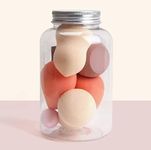 Gonegal 7Pcs Blender in jar 7 Pieces Beauty Face Blender Set with jar (4Big + 3Small)