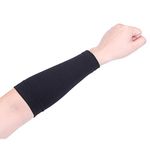 20LY 1 PCS Forearm Compression Sleeves Arm Tattoo Cover Up Sleeve Men Women (Black, XL)