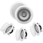 OSD Audio ICE800WRS 8" in-Ceiling/in-Wall 300W Water-Resistant Outdoor Speaker Set of 4 Speakers