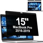 Mamol Privacy Screen MacBook Pro 15 Inch (2016-2019), Magnetic Removable Anti Blue Light Glare Filter Privacy Screen Protector for Apple Mac 15 In Laptop Model (A1707, A1990)