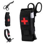 3pcs Tourniquet Kit, Includes Tourniquet & Molle Tourniquet Holder Pouch & EMT Shears Tactical Combat Torniquetes Medical Shears Pouch Bag for Outdoor First Aid