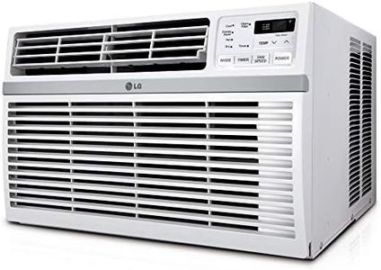 LG 6,000 BTU Window AC Unit, Cools 250 Sq.Ft. (10' x 25' Room Size), Quiet Operation, Electronic Control with Remote, 3 Cooling & Fan Speeds, Auto Restart, 115V, High Efficiency AC for Windows