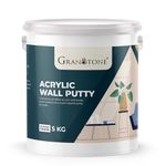 GRANOTONE Acrylic Wall Putty - Smooth Finish & Easy to Apply, Durable Filler for Interior Walls, Crack Resistant, White (5 KG)