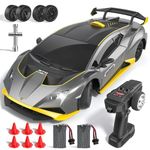 Lamborghini RC Drift Car, 1:18 4WD High Speed Remote Control Drift Cars with Full Proportional Throttle and LED Light, 35 KM/H RC Racing with Speed Adjustment, Boys Toy Gifts Age 6 7 8 9 10 11 12+