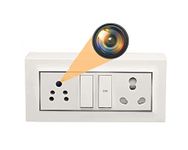 SAFETY NET, SPY Camera Wi-Fi Modular Switch Socket Indoor Camera HD Audio Video Recording Watch Live 24 Hours Small Surveillance Security Camera for Home Office Nanny