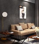 FunStick 36" x 200" Large Textured Concrete Wallpaper Charcoal Grey Cement Peel and Stick Concrete Contact Paper Self Adhesive Removable Vintage Concrete Wall Paper for Countertops Cabinets Table Wall