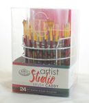 Royal & Langnickel Small 24 Brushes Artists Studio Brush Caddy - All Media Brushes