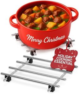 2Pcs Stainless Steel Trivet Instant Pot - 7 by 7-inch Stainless Steel Pot Stand Kitchen Trivets for Hot Dishes - Cast Iron Trivet for Wood Stove Trivet Runner - Trivets for Kitchen Counter Pot Holder