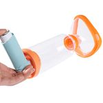 Inhaler Chamber, Inhalation Chamber with Adult Mask, Anti-Static Chamber Spacer Device, use with Metered Dose Inhaler, BPA and Latex Free (Adult Mask)