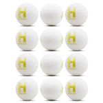 Heega Plastic Ball White Non Toxic Pack of 12 (Weight 70gm per Ball)