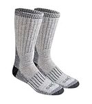 Dickies Men's Heavy Weight Wool Blend Thermal Crew Socks, Blue (2 Pairs), Shoe Size: 6-12