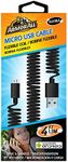 Armor All AAS8-0102-BLK Black 4' Micro USB Cable Coil