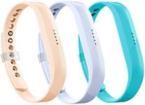 AIUNIT Compatible Fitbit Flex 2 Band, Replacement for Fitbit Flex 2 Accessory Bands Fashion Sport Fitness Wristbands w/Fastener Clasp for Fitbit Flex 2 3 Pack Men Women Teens Kids Small No Tracker