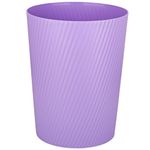 UUJOLY Small Trash Can Wastebasket Garbage Can Container Bins for Bathrooms, Laundry Room, Kitchens, Offices, Kids Rooms, Dorms (Taro Purple)