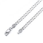 Men & Women Silver Chain Necklace for Boys 18 inch Curb Link Chain Gift