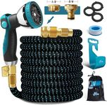 Garden Hose,Upgraded Expandable Garden Hose Pipe 25ft, WEUE Expanding Water Hose with 10 Functions Spray Nozzle, Flexible Lightweight Anti-Kink 3450D 3-Layers Latex Core with 3/4''&1/2'' Hosepipes