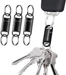 KeySmart MagConnect Pro Magnetic Key Holder for Purse, Key Chains for Car Keys - Detachable Key Ring Quick Release Keychain for Men - Mens Key Chain Rings Heavy Duty Key Ring - Black EDC (3-Pack)