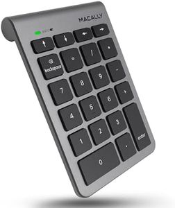 Macally Bluetooth Number Pad for Laptop - Wireless Numeric Keypad - 35-Key Numeric Keypad for Data Entry, Numpad Compatible with MacBook, iPad, iPhone, iOS, Laptop, Windows, Android