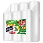 Premium!! ATSAMFR 6 Pack 8"x20'(3Rolls) and 11"x20' (3Rolls) Vacuum Sealer Food Saver Bags Rolls with BPA Free,Heavy Duty,Great for Vac storage or Sous Vide Cooking