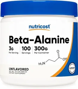 Nutricost Beta Alanine Powder 300 Grams (10.7oz) - 3 Grams Per Serving