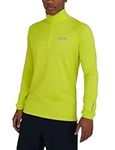 TCA Men's Winter Run Half-Zip Long Sleeve Running ReflectiveTraining Workout Outdoor Athletic Top - Lime Punch, XL