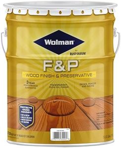 RUST-OLEUM 14395 F&P Oil Based Wood Preservative, 5 Gal Container, Bristle Brush, Paint Pad, Pump Sprayer Dispenser, Liquid, 5 Gallon, Natural, 640 Fl Oz