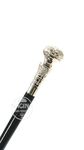 Vintage Walking Cane Wooden Walking Stick Silver Brass Handle knob Black Wood Stick - Victorian Cane - Fancy Cane for Men and Women- Dark Shadow Cane (Black)