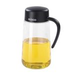 Generic Auto Flip Cap 34oz/1L Olive Oil Dispenser Bottle,Great capacity Condiment Dispensing Container for Kitchen, Non-Slip Handle Drip-Free & Spill-Free Spout,Easy Refill & Cleaning （black）