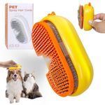 QSMYUYE Steam Cat Brush, 3 In 1 Steam Cat Grooming Brush Self Cleaning Steam Brush for Cats, Pet Steam Brush Cat with Spray Massage Hair Removal, Cat Steam Brush for Removing Tangled and Loosse Hair