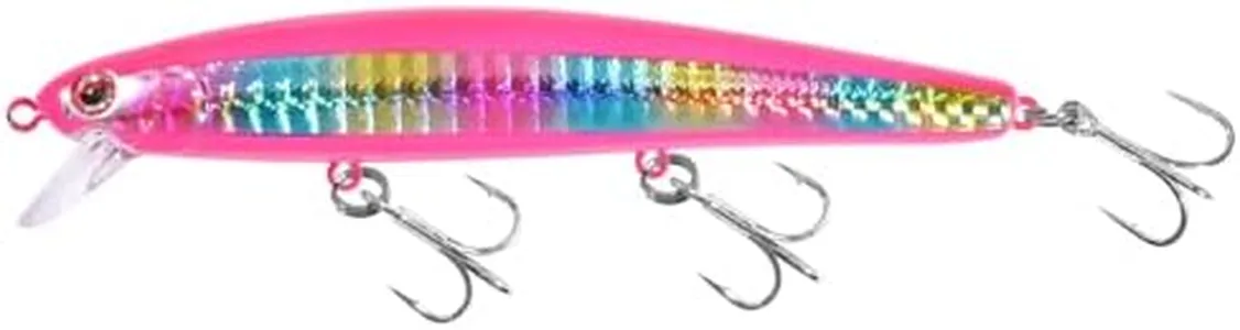 LITTMA—Saltwater Jerkbait, LITTMA Surf Minnow 110, California Surf Fishing, Crankbait Surf Flash Fishing Salt Pro Lure Minnow 110, Pearl Pink Belly Glow Fishing Lures