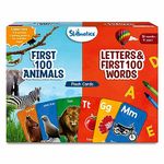 Skillmatics Thick Flash Cards Combo for Toddlers -Montessori Toys & Educational Games, Gifts, Preschool Learning Activities for Kids 1, 2, 3, 4 Years