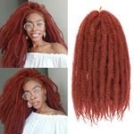 ZRQ 8 Packs 18 Inch Marley Hair Crochet Braids, 350 Springy Afro Twist Hair, Ginger Afro Kinky Marley Braiding Hair For Butterfly Locs Hair Extensions (350#,8 Packs)