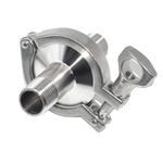 Beduan Stainless Steel 3/4 Inch NPT Male Threaded Sanitary Pipe Fittings Tri Clamp Tri clover Set TC(Pipe Size: 3/4" MPT DN25)