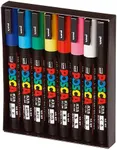 8 Posca Paint Markers, 3M Fine with