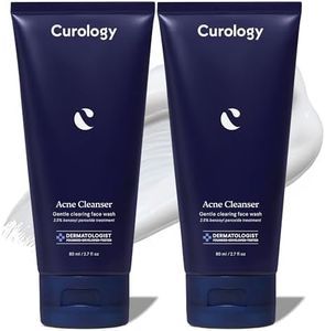 Curology Acne Facial Cleanser Treatment, 2.5% Benzoyl Peroxide Face Wash, For Oily and Acne Prone Skin, Milky Gel Texture, Fragrance Free, 2 Pack