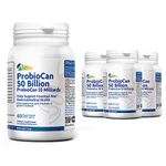 ALLBE ProbioCan 50 Billion CFU, 11 Strains of Gut Health Probiotics for Women & Men, 4 Packs of 60 Servings with Lactobacillus Gasseri Probiotic, Serving Size: 1 Capsule (240 Days Supply)