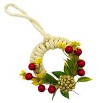 Buyent ® Christmas Wreath for Decoration Cherry Blossom Flowers Artificial Pine Cones for Decoration Natural Christmas Wreath for Door Window Christmas Gifts